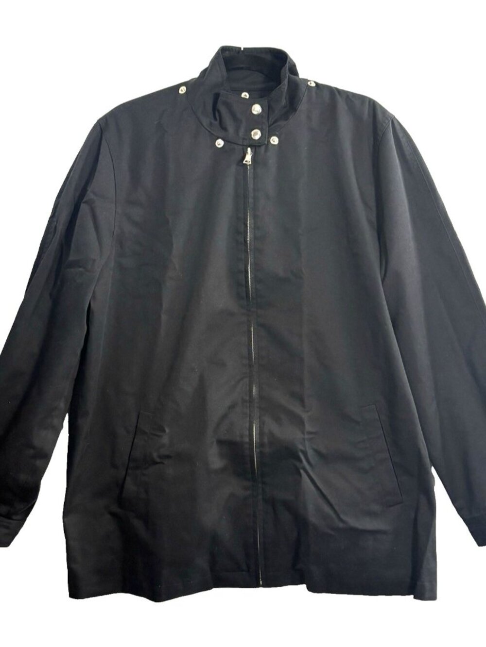 PENDLETON Women Full Zip Long Sleeves Short Coat Sz L Black Stylish Travel 1-26